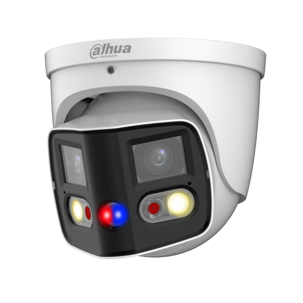 Уличная купольная IP-видеокамера с ИИ и активным сдерживанием IP Dahua DH-IPC-PDW3849P-A180-E2-AS-PV-0280B