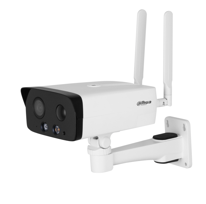 Уличная IP-видеокамера 4Мп DAHUA DH-IPC-HFW3441DGP-AS-4G-B-0280B с ИК-подсветкой до 50м, LED-подсветкой до 30м и 4G-модулем