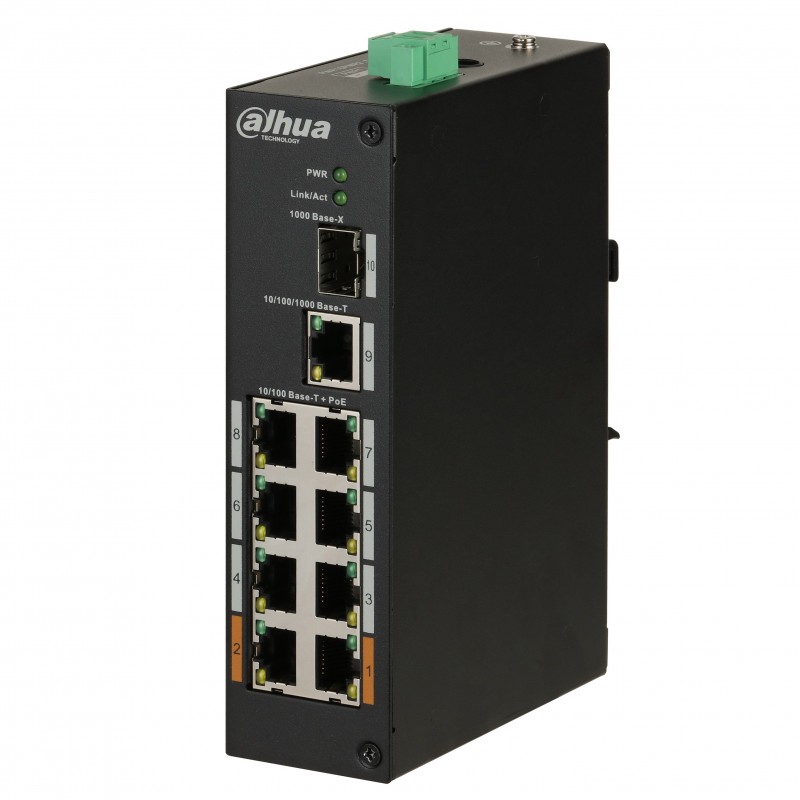 Коммутатор 8-портовый PoE DAHUA DH-PFS3110-8ET-96