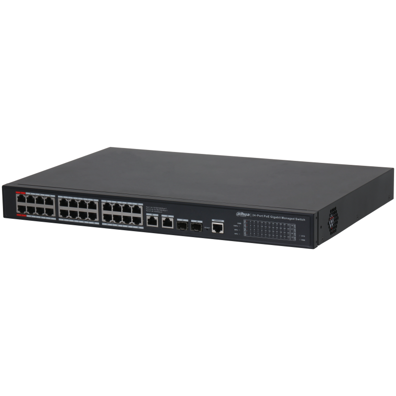 Коммутатор 24-портовый POE DAHUA DH-S4228-24GT-240 гигабитный управляемый