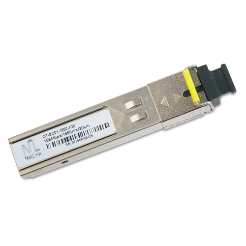 Модуль NetLink SFP-OT-SC01-1550-F-20km (Tx-1550nm, Rx-1310nm) 10/100Mb 