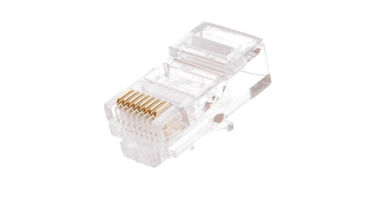 Коннектор NETLAN RJ45/8P8C под витую пару, Кат.5е, 3мкд. Stranded /EC-UP8P8C-5E-003-TR/