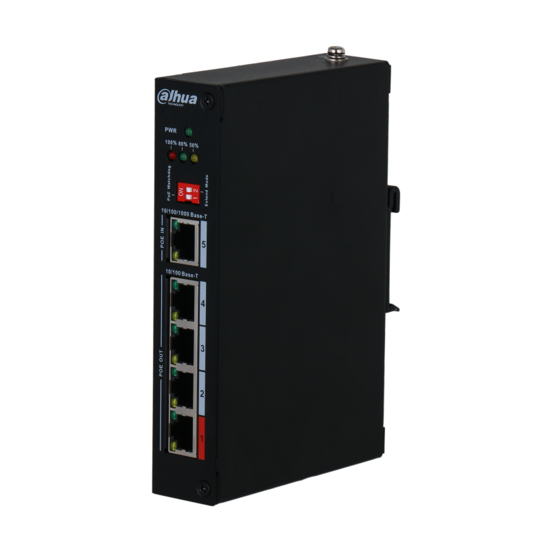  POE Инжектор DAHUA DH-PFT1500, 5-портовый удлинитель PoE с 4-портовым выходом PoE и 1-портовым входом PoE