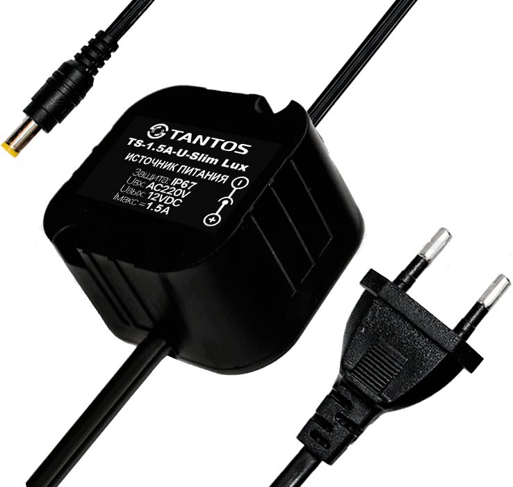 Источник вторичного электропитания TS-1,5A-Slim Lux Tantos  12В, 1.5А, 43×45×27 мм